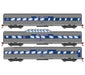 Roundhouse 79129 HO Scale Streamlined Passenger 3 Car Set Pan Am Railway