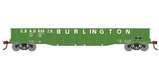 Roundhouse 82070 HO Scale 50' Gondola Chicago Burlington and Quincy CB&Q 83678