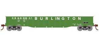 Roundhouse 82071 HO Scale 50' Gondola Chicago Burlington and Quincy CB&Q 83657