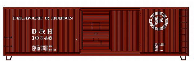 Roundhouse 85202 HO Scale 40' Double Sheathed Boxcar Delaware & Hudson D&H 20734 - NOS