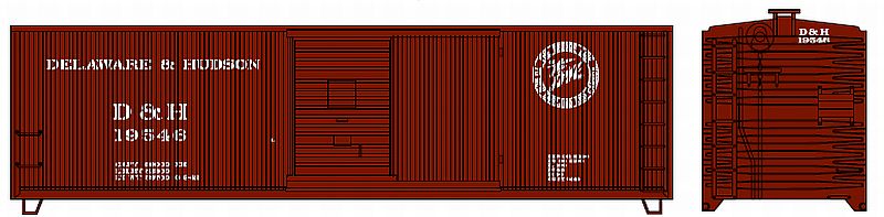 Roundhouse 85202 HO Scale 40' Double Sheathed Boxcar Delaware & Hudson D&H 20734 - NOS