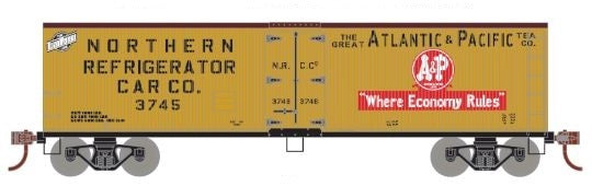 Roundhouse 85604 HO Scale 40' Wood Reefer Atlantic & Pacific A&P NRCC 3745 - NOS