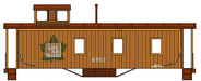 Roundhouse 85800 HO Scale Standard Wood Caboose Grand Trunk GT 0950 - NOS