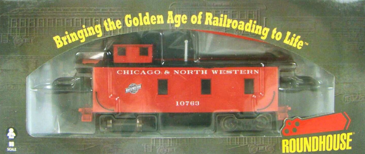 Roundhouse 85814 HO Scale Standard Wood Caboose Chicago NorthWestern C&NW 10763 - NOS