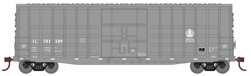 Roundhouse 88087 HO Scale 50' Waffle High Cube Boxcar Illinois Central IC 581109