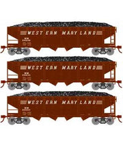 Roundhouse 88181 HO Scale 40' Offset Open Hopper Western Maryland WM 3 Pack