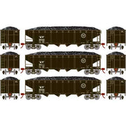 Roundhouse 88182 HO Scale 40' Offset Open Hopper Missouri Pacific MP 3 Pack