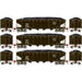 Roundhouse 88182 HO Scale 40' Offset Open Hopper Missouri Pacific MP 3 Pack