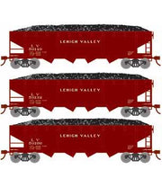 Roundhouse 88185 HO Scale 40' Offset Open Hopper Lehigh Valley LV 3 Pack