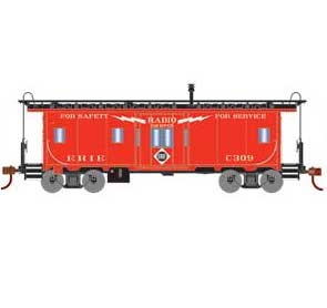 Roundhouse 90186 HO Scale Bay Window Caboose Erie C309
