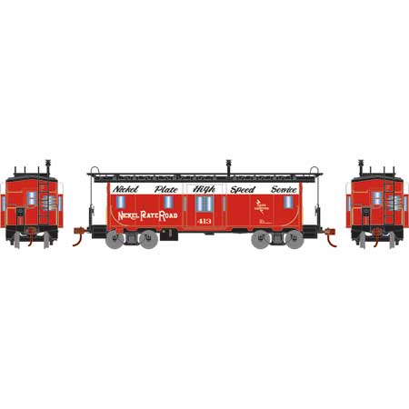 Roundhouse 90192 HO Scale Bay Window Caboose Nickel Plate Road NKP 413