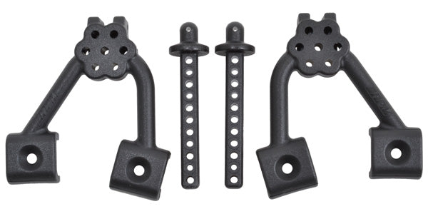 RPM 70642 Black Front Shock Hoops and Body Mounts for Axial SCX10