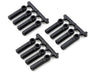 RPM 73392 Black Long Shank Rod Ends 12 Pack