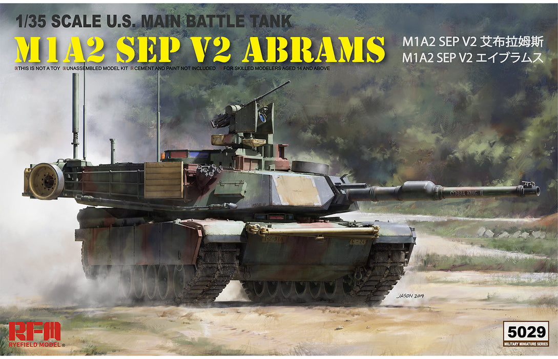 Ryefield Models 5029 1/35 US M1A2 SEP V2 Abrams Main Battle Tank Kit