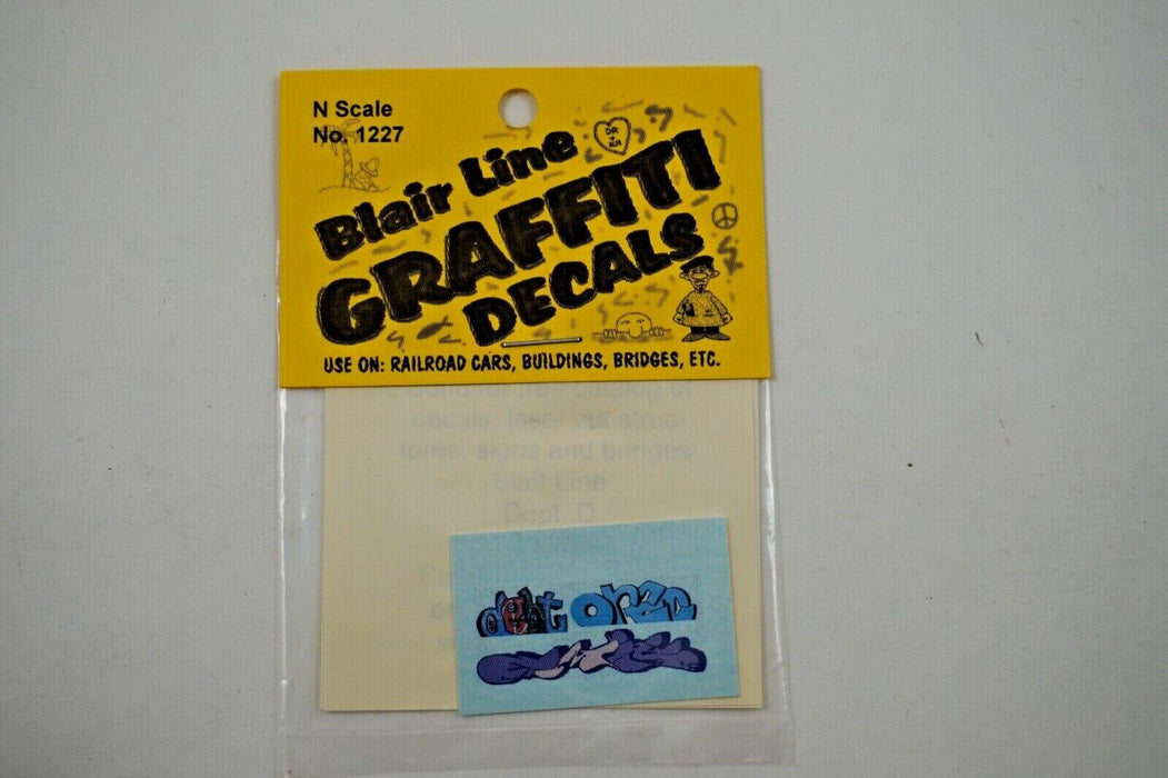Blair Line 1227 N Scale Modern "Tagger" Graffiti Decals Set #27 Debt/Emir/Orec