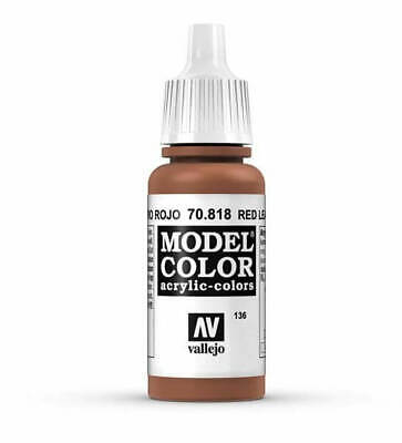 Vallejo 70.818 Model Color Acrylic Paint Red Leather 17ml