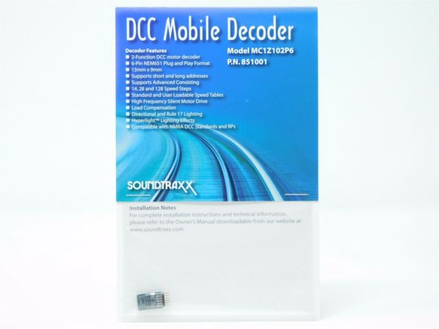 Soundtraxx 851001 MC1Z102P6 [6 Pin NEM DCC Decoder]