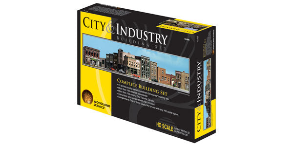 Woodland Scenics S1486 HO Scale City and Industry Building Set - Structure Kits