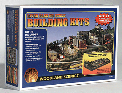 Woodland Scenics S1487 HO Scale River Pass Building Set - Structure Kits