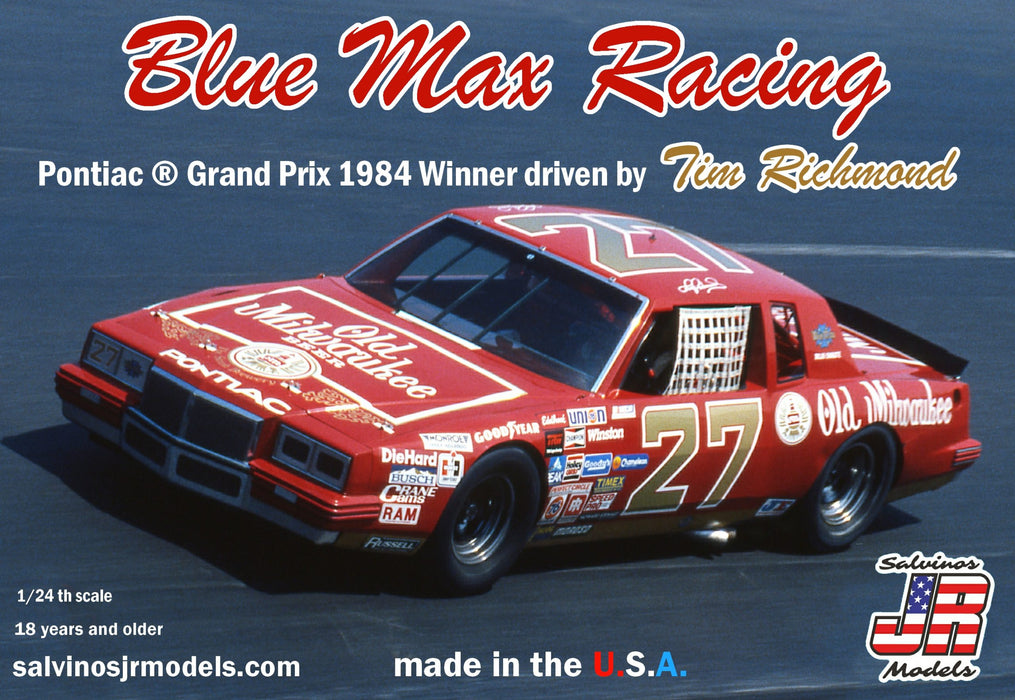 Salvinos JR Models 15906 1/24 Blue Max 1984 Pontiac #27 Tim Richmond Old Milwaukee Model Kit