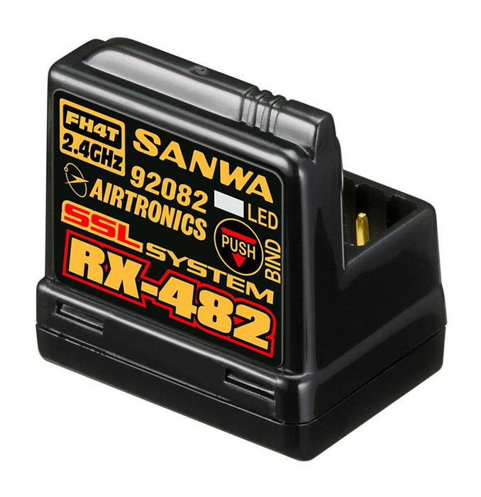 Sanwa 4 Channel RX-482 Telemetry Receiver with built-in Antenna