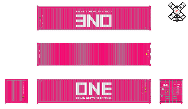 ScaleTrains 11061 HO Scale CIMC Modern Intermodal Container Ocean Network Express ONE 3 Pack