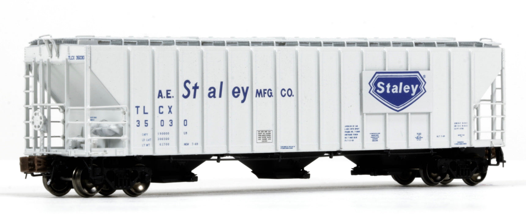 ScaleTrains 31051 N Scale Rivet Counter PS-2CD 4785 Covered Hopper Staley TLCX 35114