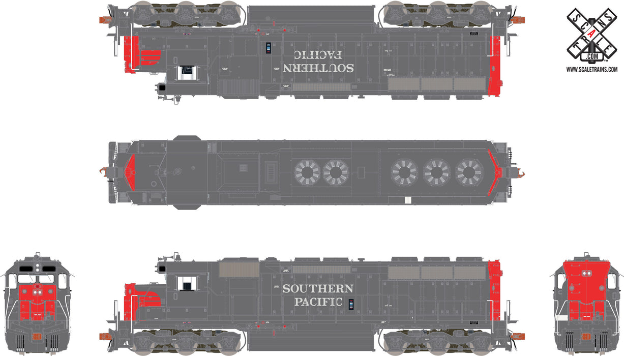 ScaleTrains 32204 HO Scale EMD SD45 Southern Pacific SP 8805 DCC and LokSound