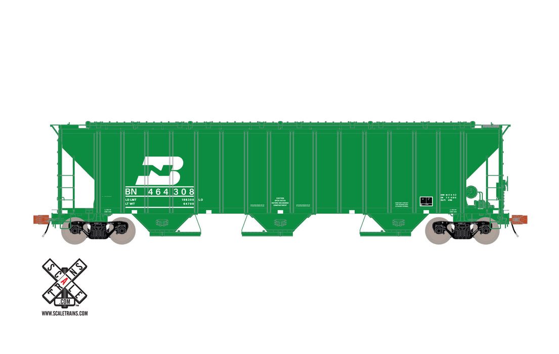 ScaleTrains 32298 HO Scale Rivet Counter PS-2CD 4785 Covered Hopper Burlington Northern BN 464308