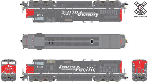 ScaleTrains 32387 Rivet Counter HO Scale GE Dash 9-44CW Southern Pacific SP 8121 DCC and LokSound
