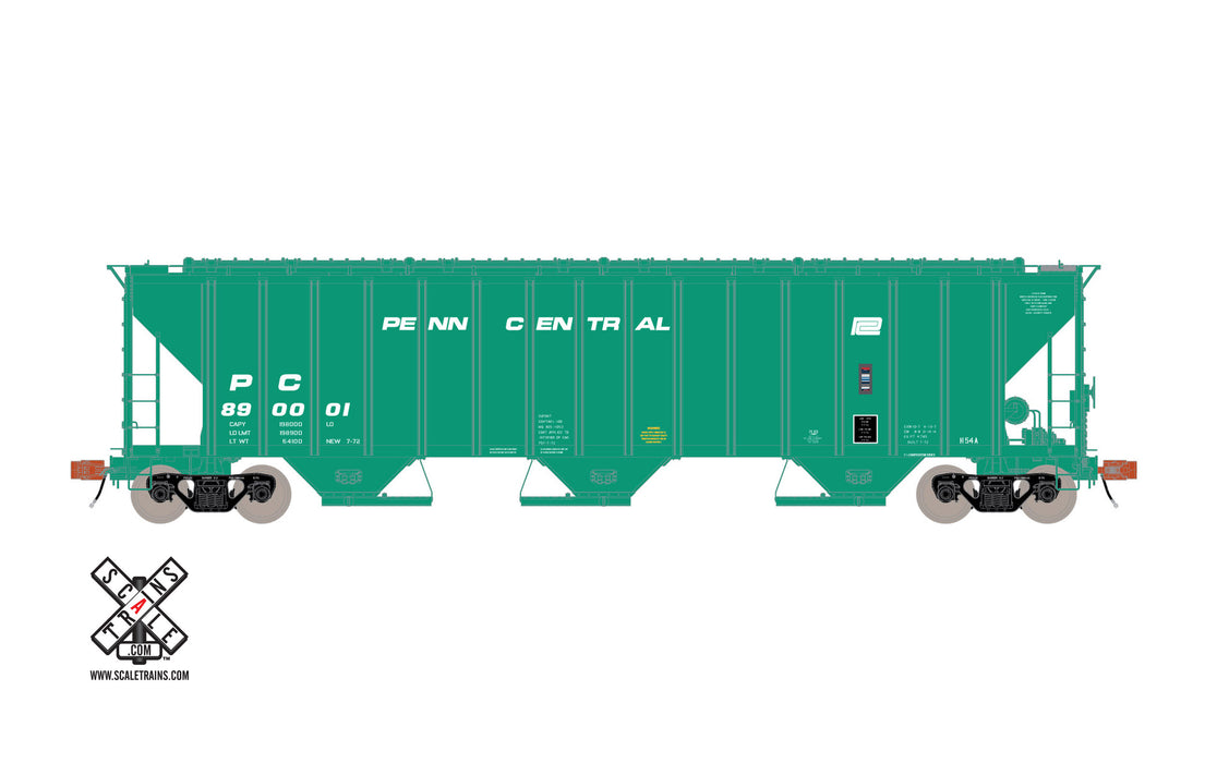 ScaleTrains 32544 HO Scale Rivet Counter PS-2CD 4785 H54A Covered Hopper PC 890056