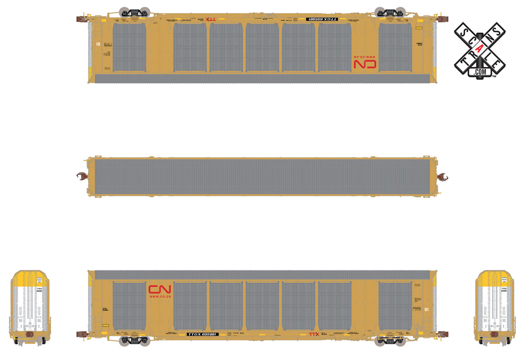 ScaleTrains 32688 Rivet N Scale Gunderson Mult-Max Autorack Canadian National CN/TTGX 695905 