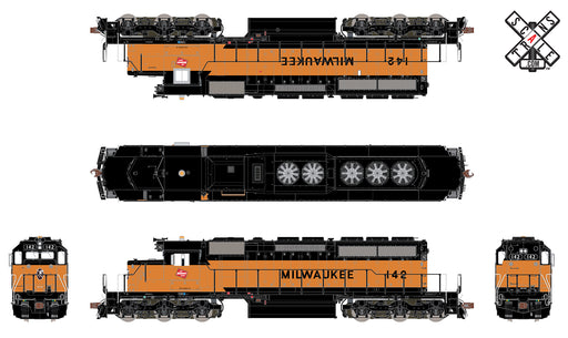 ScaleTrains 32813 Rivet Counter HO Scale EMD SD40-2 Milwaukee Road MILW 149 DCC Sound