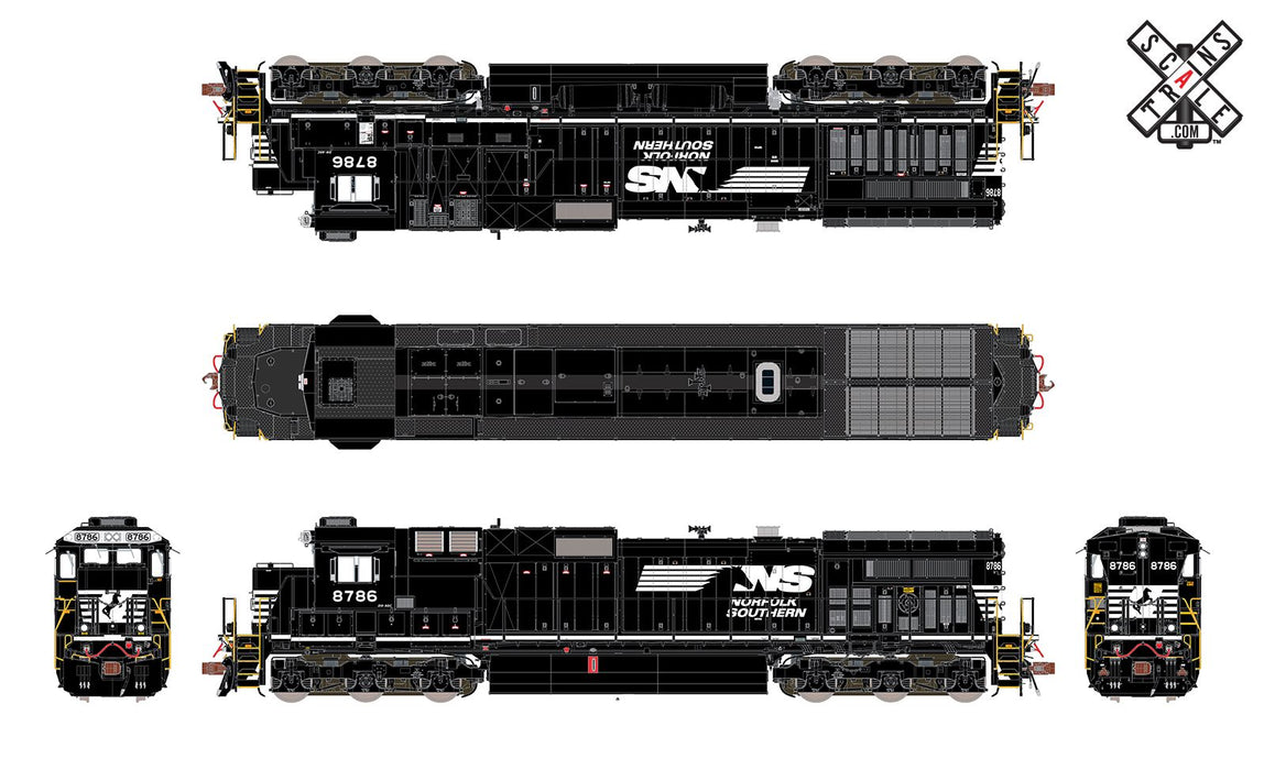 ScaleTrains 32844 Rivet Counter HO GE Dash 9-40C Norfolk Southern NS 8786