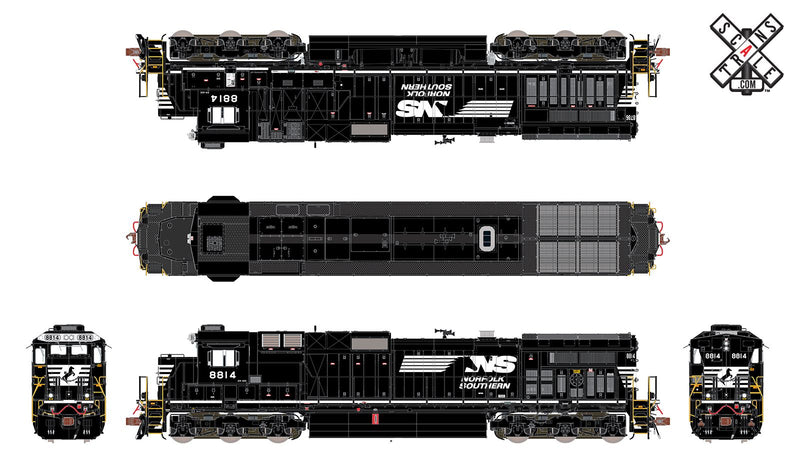 ScaleTrains 32846 Rivet Counter HO GE Dash 9-40C Norfolk Southern NS 8814