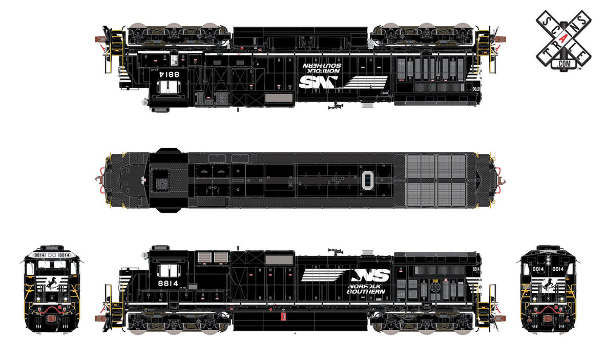 ScaleTrains 32846 Rivet Counter HO GE Dash 9-40C Norfolk Southern NS 8814