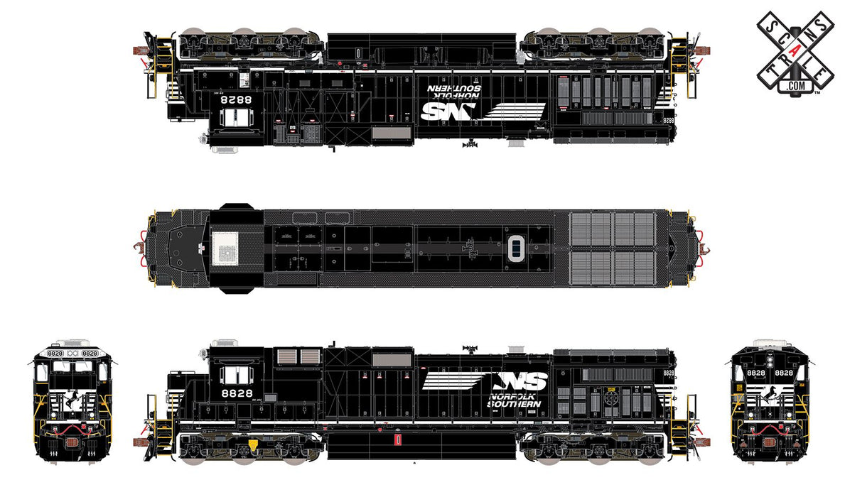 ScaleTrains 32848 Rivet Counter HO GE Dash 9-40C Norfolk Southern NS 8828