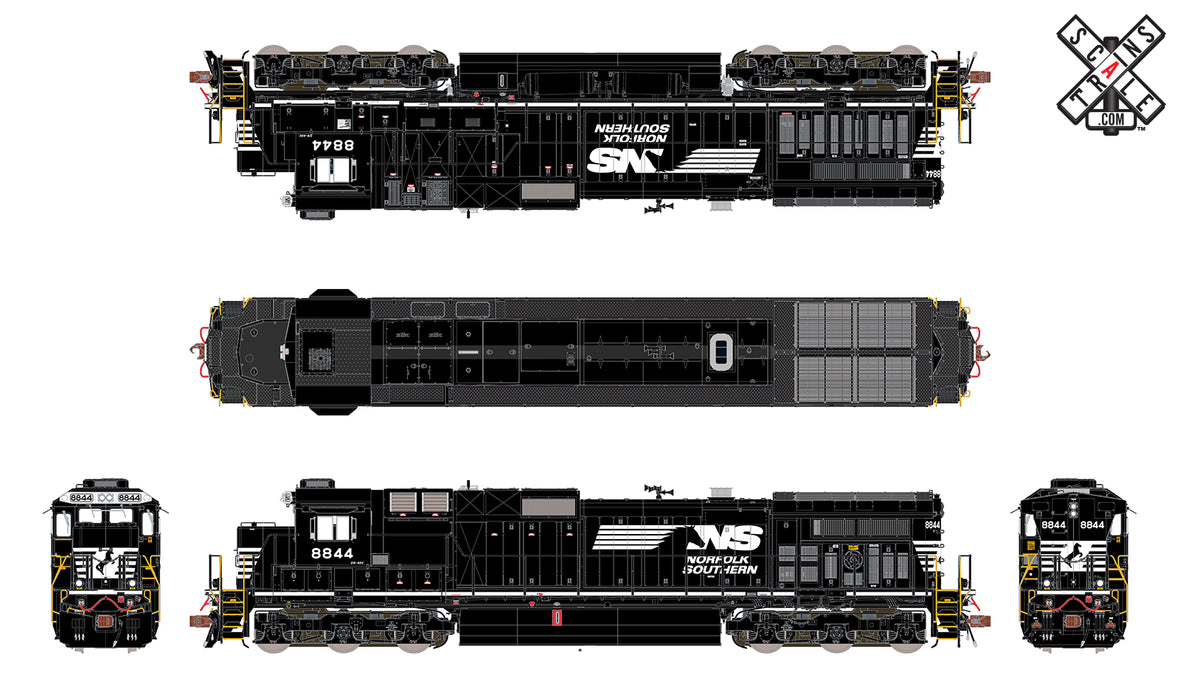 ScaleTrains 32851 Rivet Counter HO Scale GE Dash 9-40C Norfolk Southern NS 8844 DCC LokSound