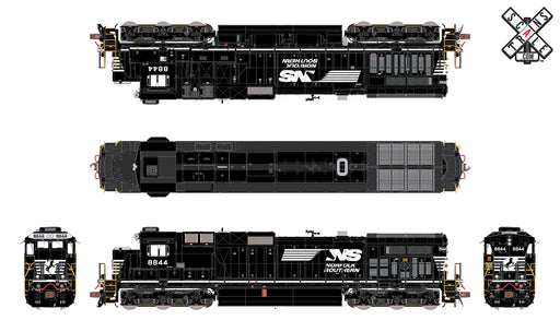 ScaleTrains 32851 Rivet Counter HO Scale GE Dash 9-40C Norfolk Southern NS 8844 DCC LokSound
