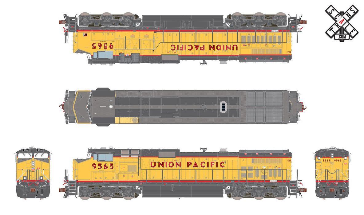 ScaleTrains 32854 Rivet Counter HO GE Dash 9-44CW Union Pacific UP 9565