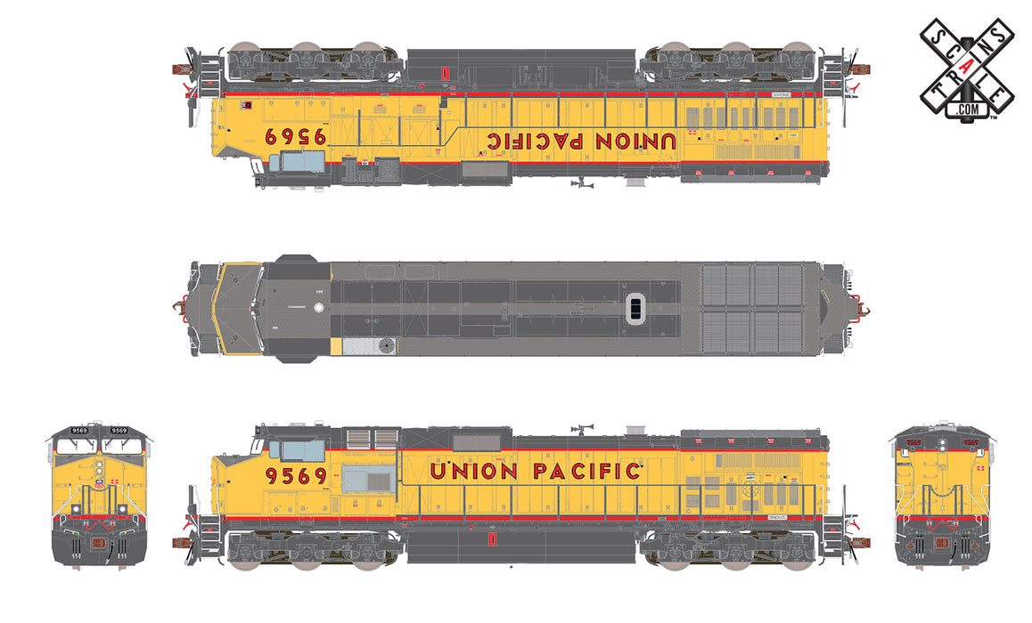 ScaleTrains 32857 Rivet HO GE C44-9W Union Pacific UP 9569 DCC Sound