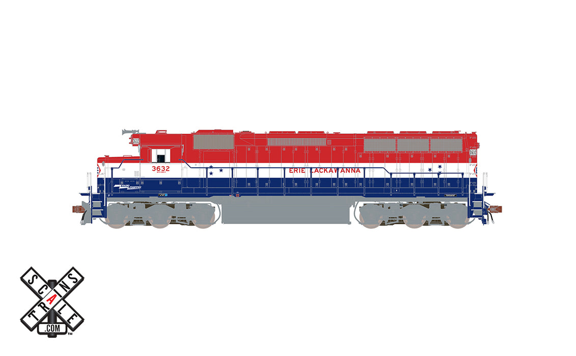 ScaleTrains 32910 HO Scale EMD SD45 Erie Lackawanna EL Bicentennial 3632 DCC Sound