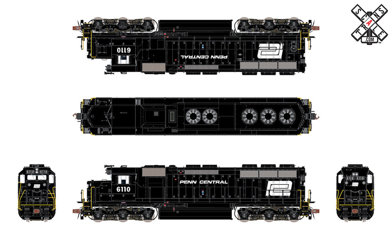 ScaleTrains 32912 HO Scale EMD SD45 Penn Central PC 6110 DCC Sound