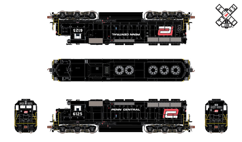 ScaleTrains 32914 HO Scale EMD SD45 Penn Central (Red P) PC 6125 DCC Sound
