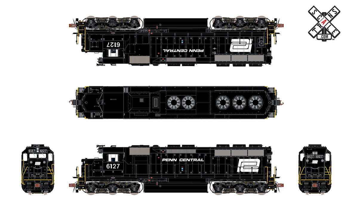 ScaleTrains 32916 HO Scale EMD SD45 Penn Central PC 6127 DCC Sound