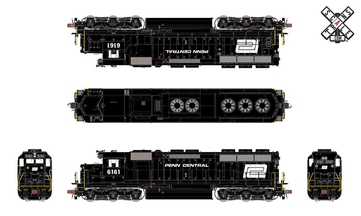 ScaleTrains 32922 HO Scale EMD SD45 Penn Central PC 6161 DCC Sound
