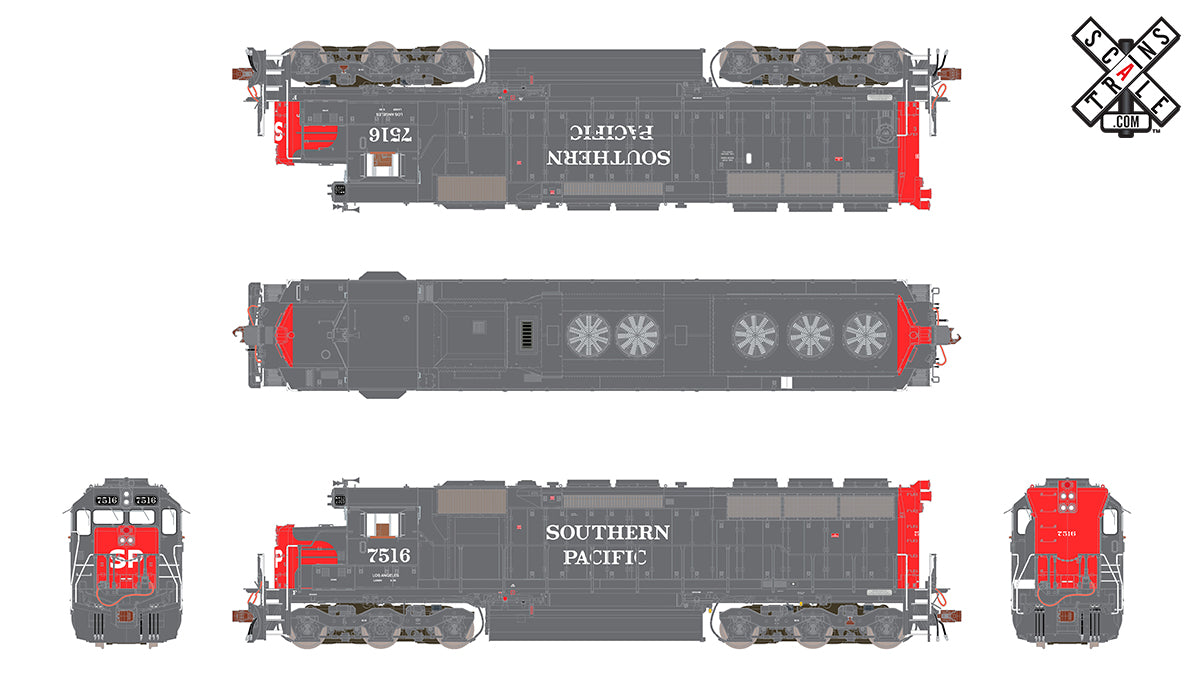 ScaleTrains 32941 HO Scale EMD SD45 Southern Pacific SP 7516
