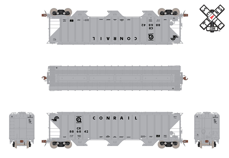 ScaleTrains 33026 HO Scale Rivet Counter PS-2CD 4785 Covered Hopper Conrail Quality CR 886842