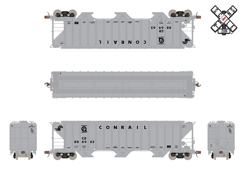 ScaleTrains 33027 HO Scale Rivet Counter PS-2CD 4785 Covered Hopper Conrail Quality CR 886963
