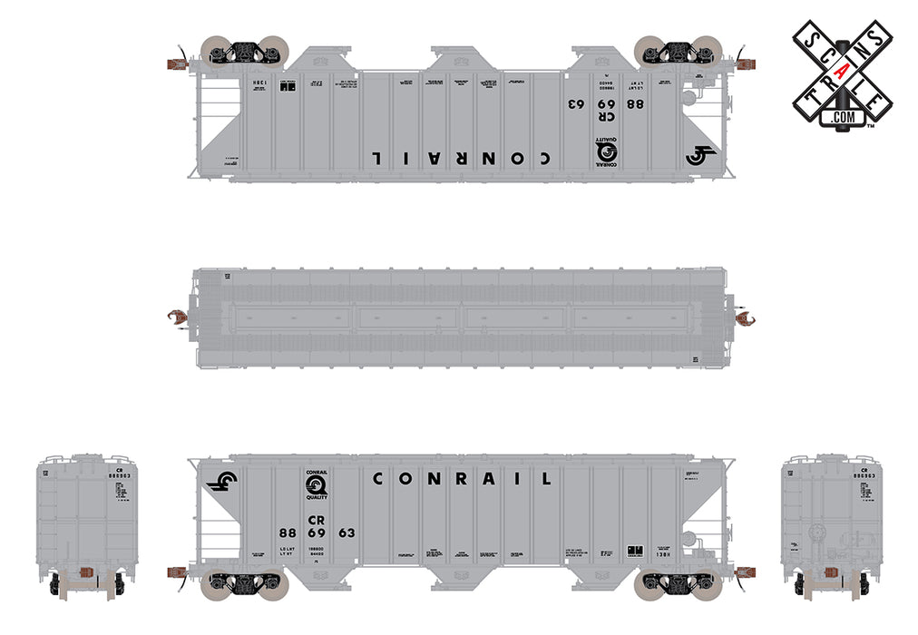 ScaleTrains 33027 HO Scale Rivet Counter PS-2CD 4785 Covered Hopper Conrail Quality CR 886963